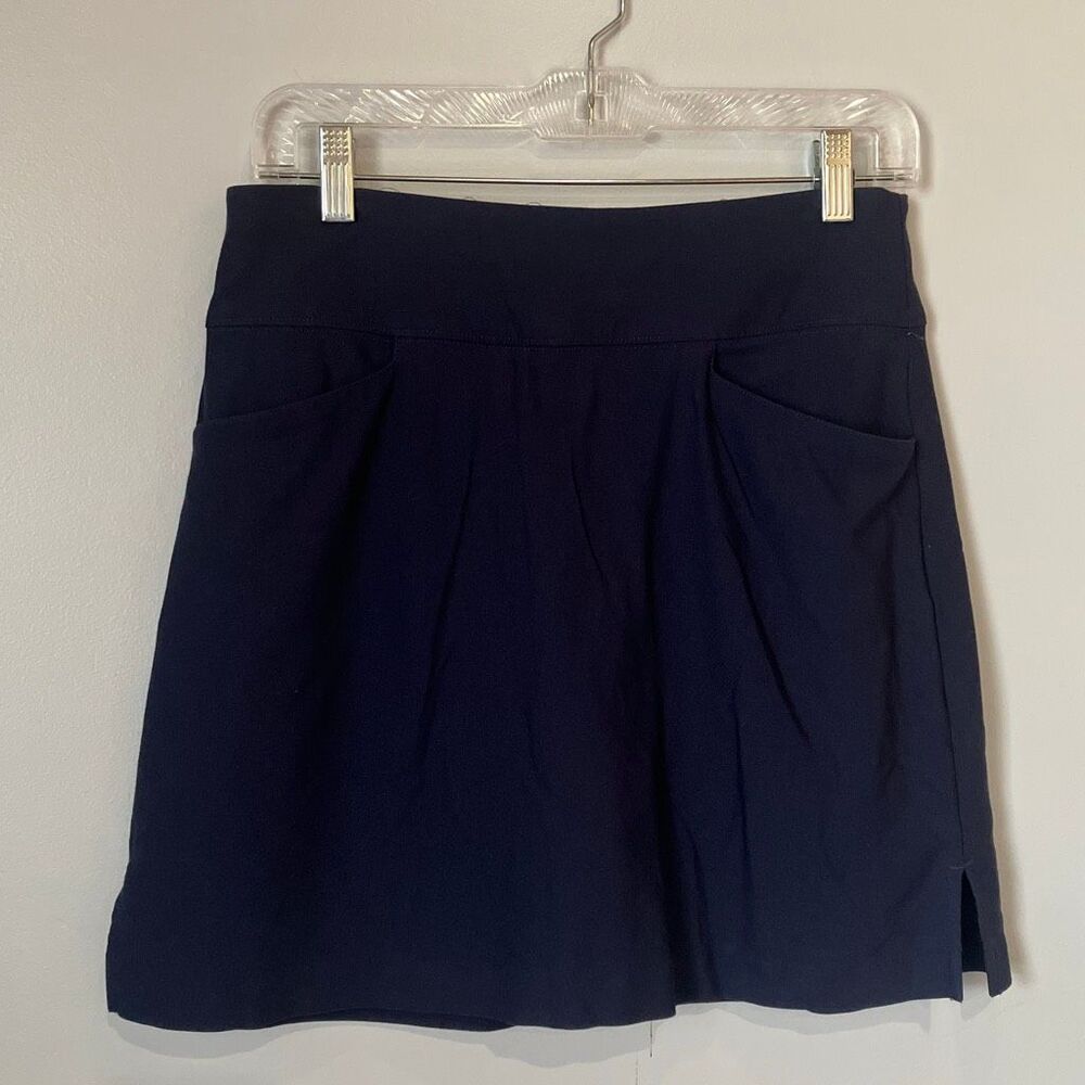 Lady Hagen Mid-rise Navy Blue Skort Size Small Golf Tummy Control #780